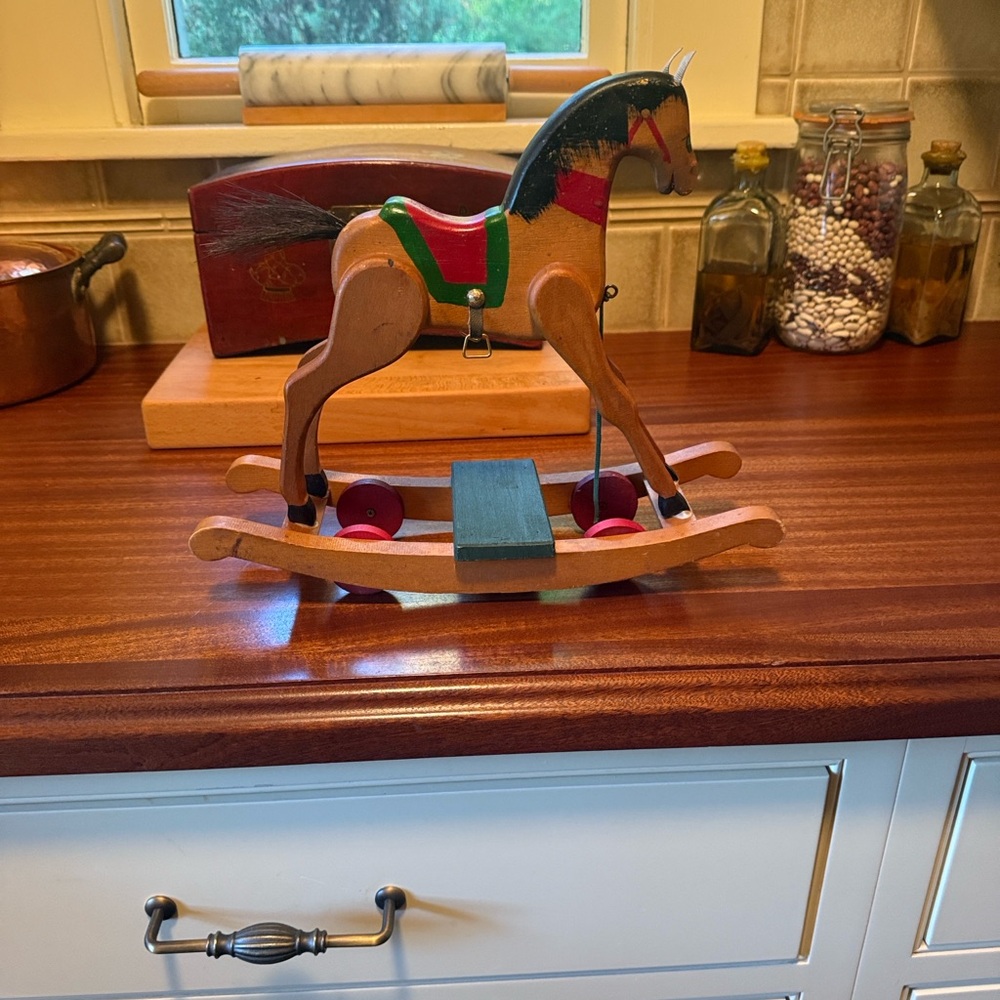 Wooden Christmas Rocking Horse - Picture 3 of 3